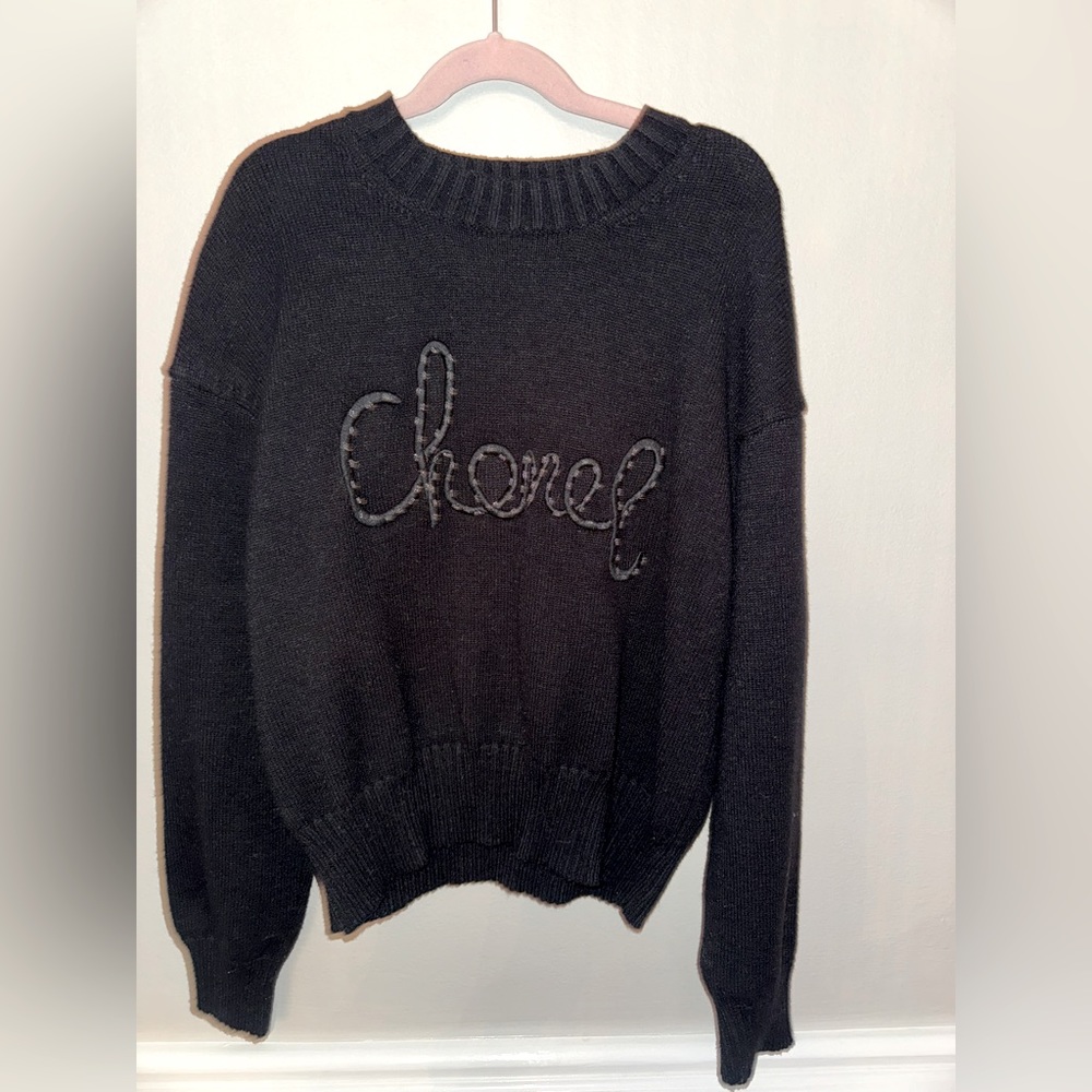 Black cozy beaded sweater